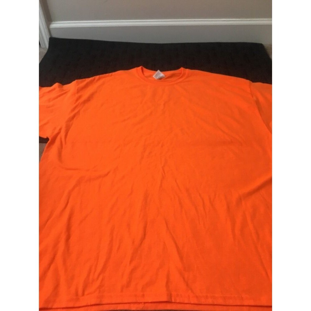 Anvil Men's Short Sleeve T-Shirt top Crew Neck Size 2XL Orange